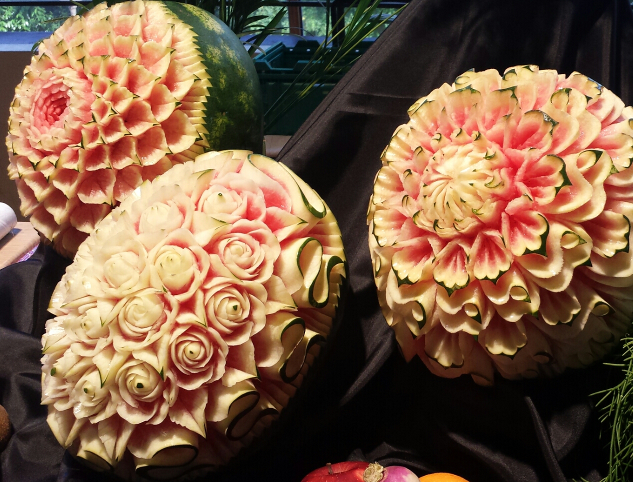 Prestation sculpture sur fruits et légumes